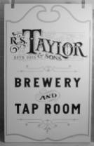 Taylor Brewery hand painted wood sign